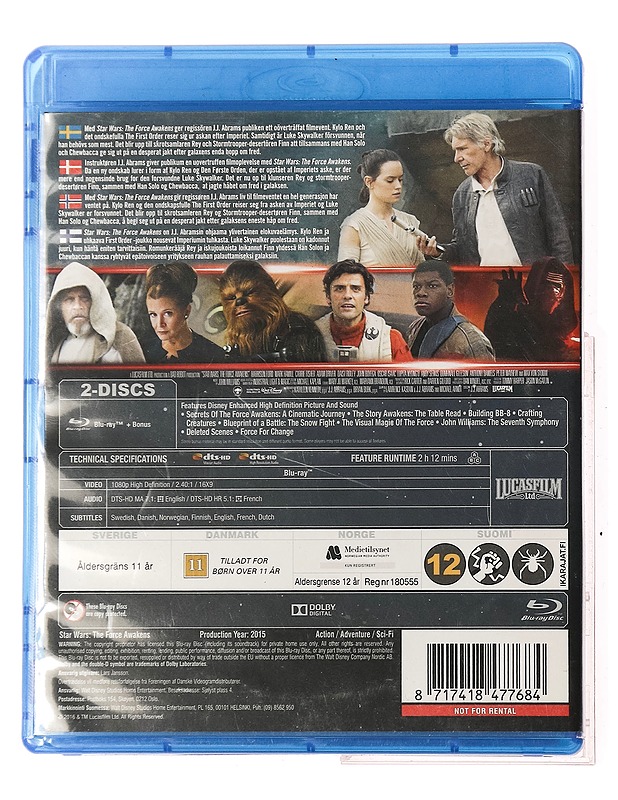 Star wars the force awakens - Blu-ray - Blu-ray-levyt - 10105363830 - 1