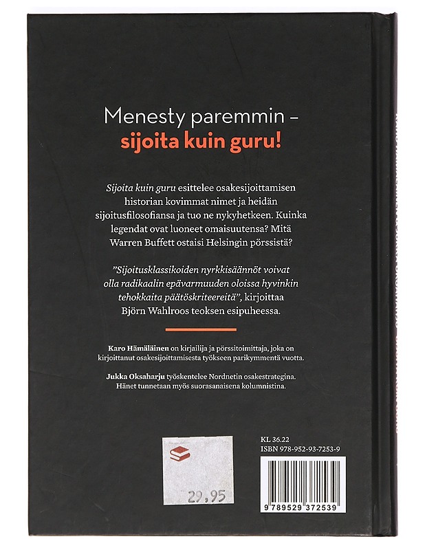 Sijoita kuin guru - Karo Hämäläinen - Tietokirjat ja oppaat - 10105363843 - 1