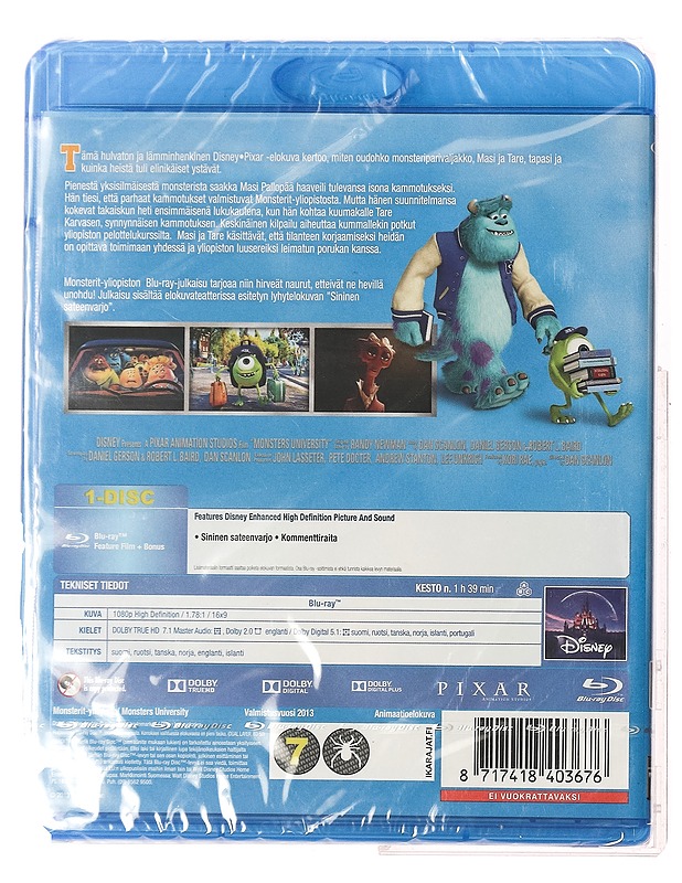 Monsterit -yliopisto - Blu-ray - Blu-ray-levyt - 10105364090 - 1