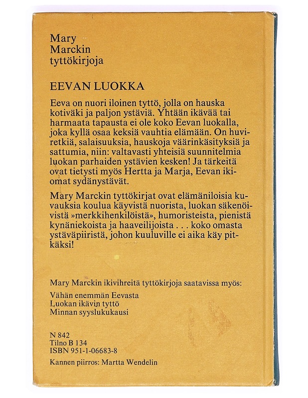 Eevan luokka - Mary Marck - Nuorten kirjat - 10105364175 - 1