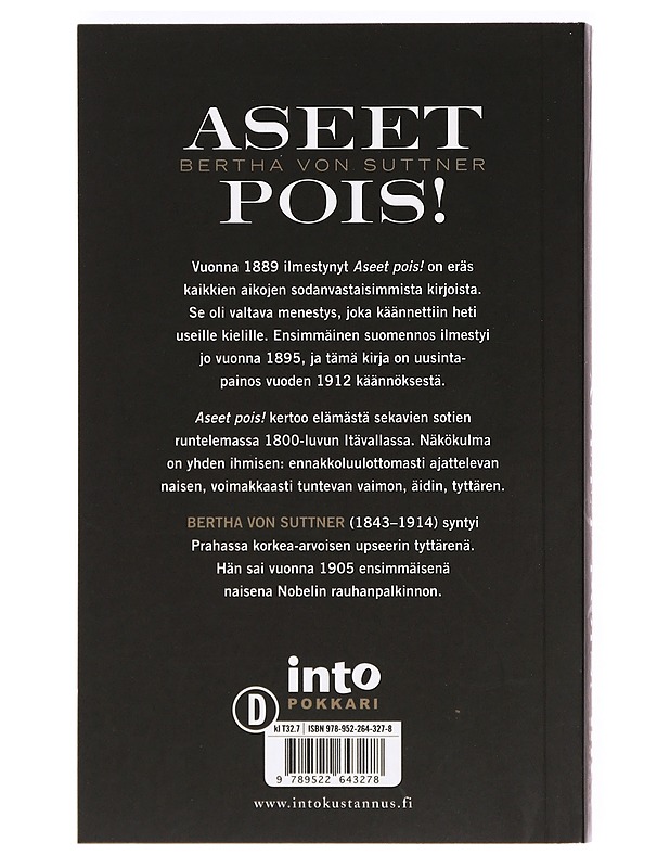 Aseet pois! - Suttner, Bertha von - Romaanit ja novellit - 10105364243 - 1
