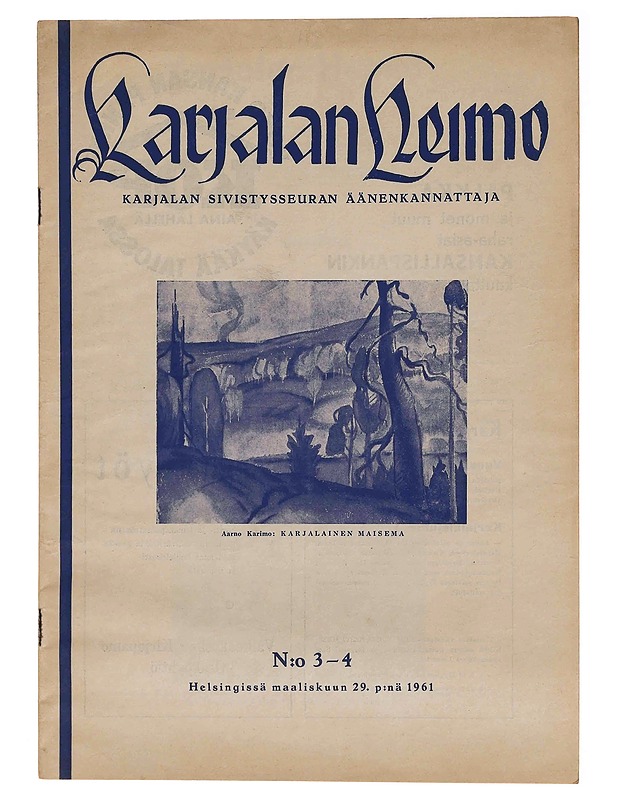 Karjalan Heimo 3-4/1961 - Lehdet - 10105364263 - 0