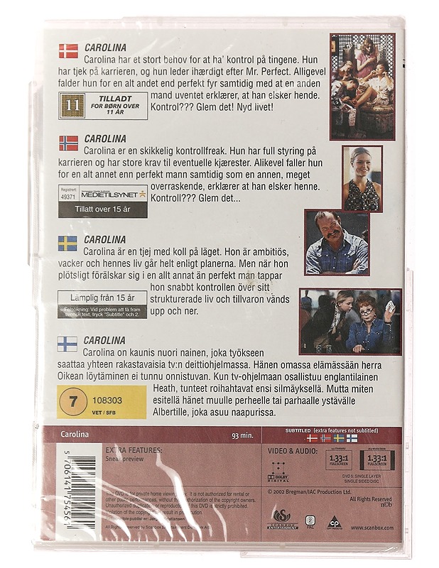 Carolina - DVD - DVD-elokuvat - 10105364375 - 1