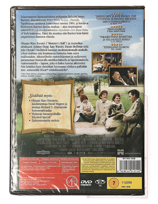 Finding Neverland - Tarinan lähteillä - DVD - DVD-elokuvat - 10105364461 - 1