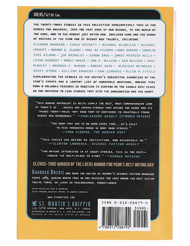 The year's best science fiction: 19th annual collection - Fantasia- ja scifi - 10105364742 - 1