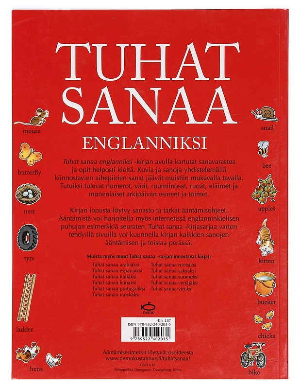 Tuhat sanaa englanniksi - Amery, Heather - Tietokirjat ja oppaat - 10105364792 - 1