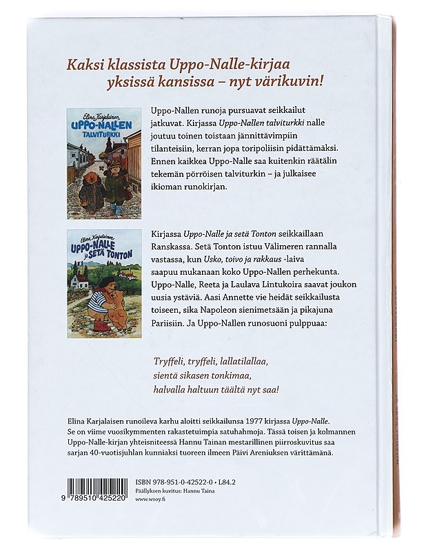 Uppo-Nallen talviturkki ; Uppo-Nalle ja setä Tonton - Karjalainen, Elina - Lastenkirjat - 10105365003 - 1