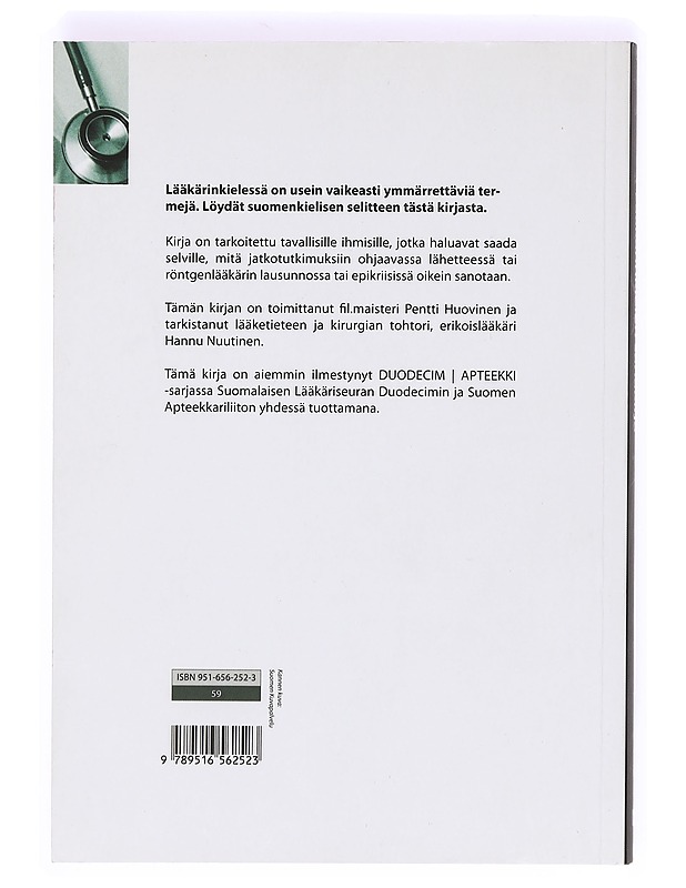 Lääkärinkielen sanakirja - Nuutinen, Hannu - Tietokirjat ja oppaat - 10105365202 - 1
