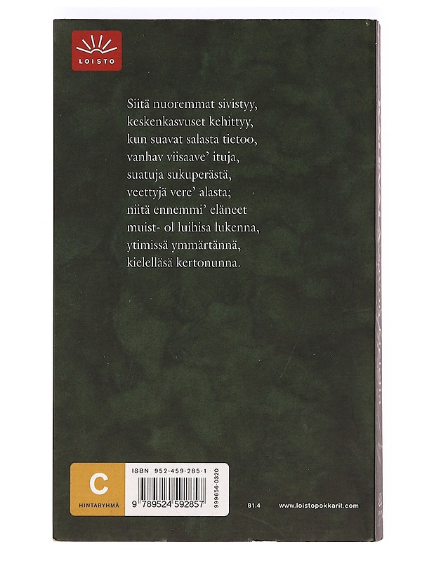 Kalevala savon kielellä - Kalevala savon kielellä - Romaanit ja novellit - 10105365815 - 1