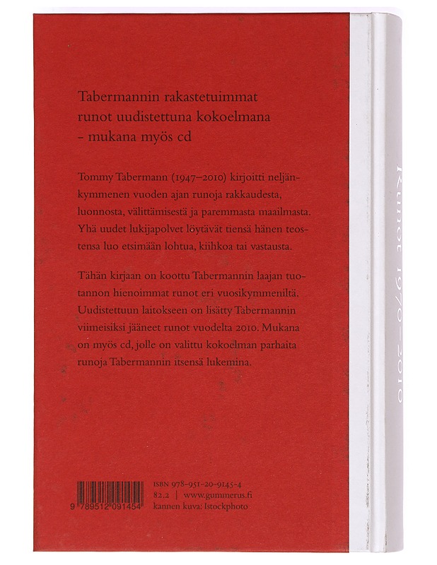 Runot 1970-2010 - Tabermann, Tommy - Runot ja näytelmät - 10105365904 - 1