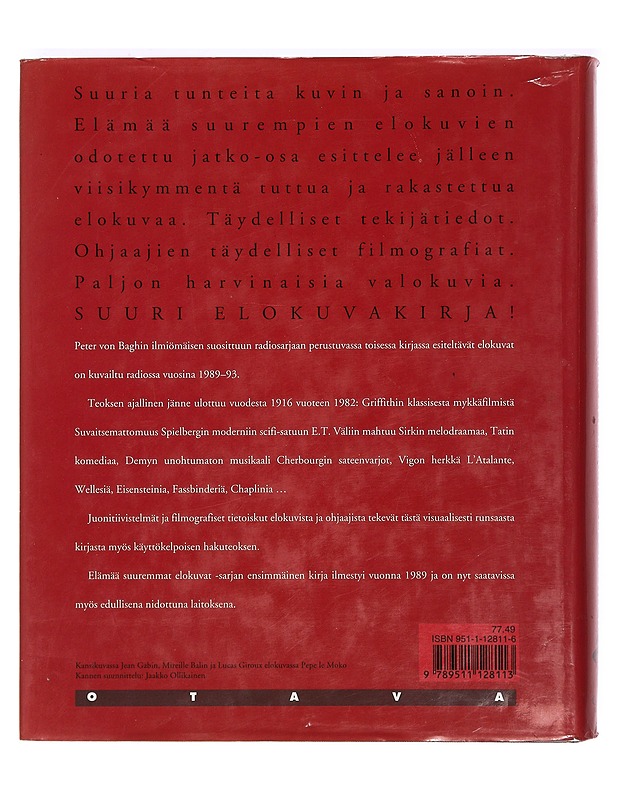 Elämää suuremmat elokuvat - Peter von Bagh - Musiikki- ja elokuvakirjat - 10105366135 - 1