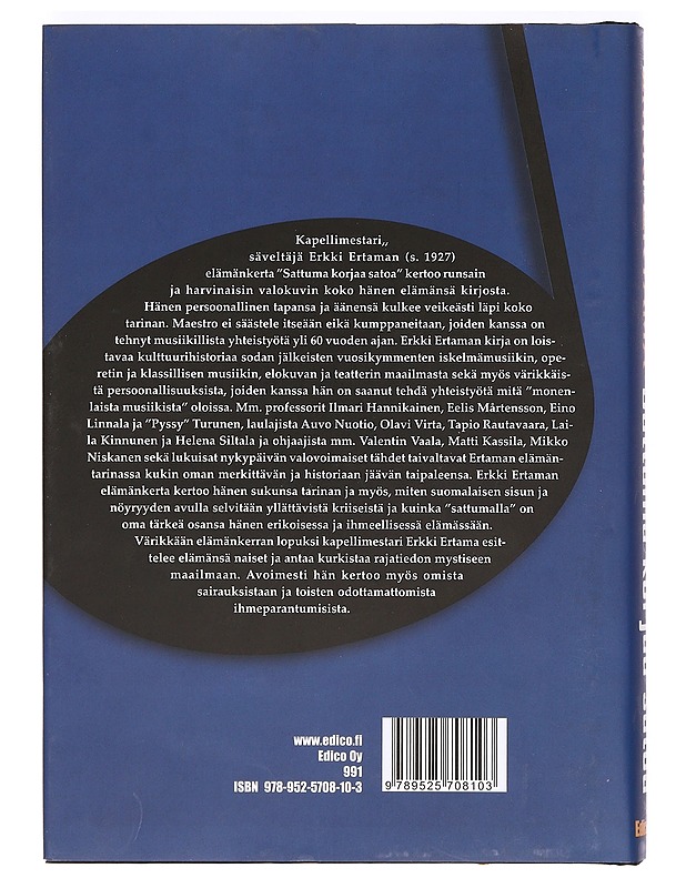 Sattuma korjaa satoa : monenlaista musiikista - Erkki Ertama - Elämäkerrat ja muistelmat - 10105366205 - 1