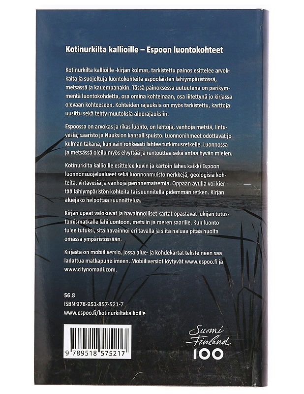Kotinurkilta kallioille : Espoon luontokohteet - Helimäki, Jussi - Tietokirjat ja oppaat - 10105366365 - 1