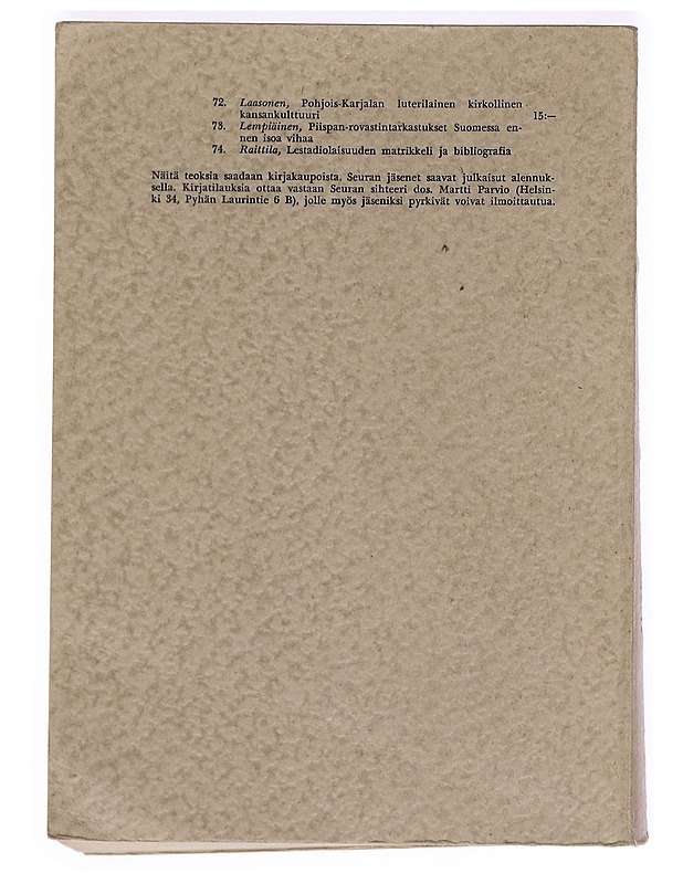 Lestadiolaisuuden matrikkeli ja bibliografia : Deutsches Nachwort = Biographia et bibliographia laestadiana - Raittila, Pekka - Tietokirjat ja oppaat - 10105366384 - 1