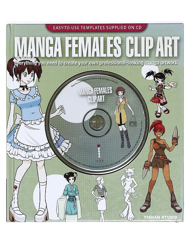 Manga females clip art : everything you need to create your own professional-looking manga artwork - Yishan Li - Sarjakuvat - 10105366564 - 0