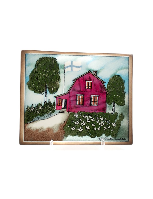 ARABIA HLS Punainen tupa ja perunamaa, koristelaatta - Designsuosikit - 10105366673 - 0