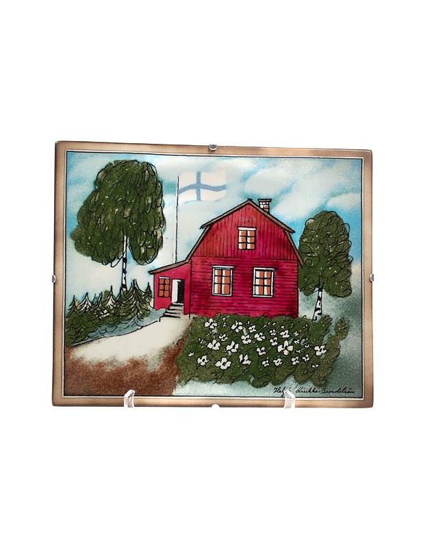 ARABIA HLS Punainen tupa ja perunamaa, koristelaatta - Designsuosikit - 10105366678 - 0