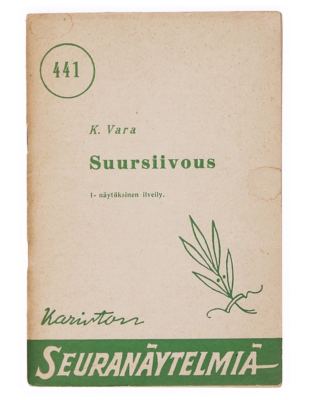 Suursiivous - Vara, K. - Runot ja näytelmät - 10105366813 - 0