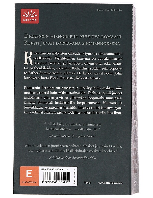 Kolea talo - Dickens, Charles - Jännitys ja dekkarit - 10105366939 - 1