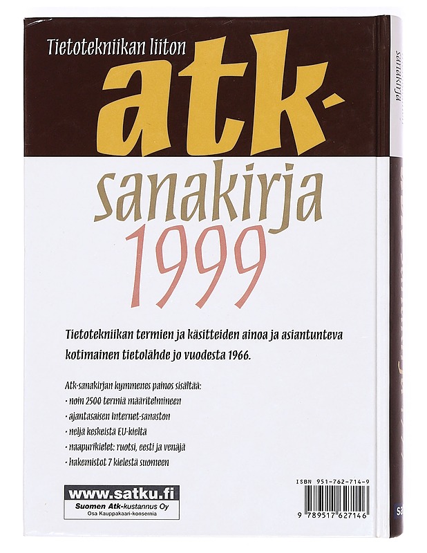 Atk-sanakirja 1999 - Tietotekniikan liitto - Tietokirjat ja oppaat - 10105367173 - 1