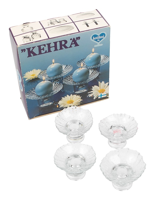 RIIHIMÄEN LASI Kehrä kynttilänjalka, 4 kpl - Designsuosikit - 10105367369 - 0