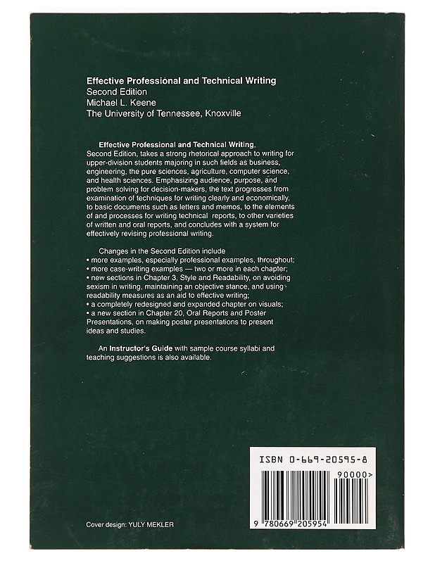 Effective professional and technical writing - Michael L. Keene - Tietokirjat ja oppaat - 10105367596 - 1
