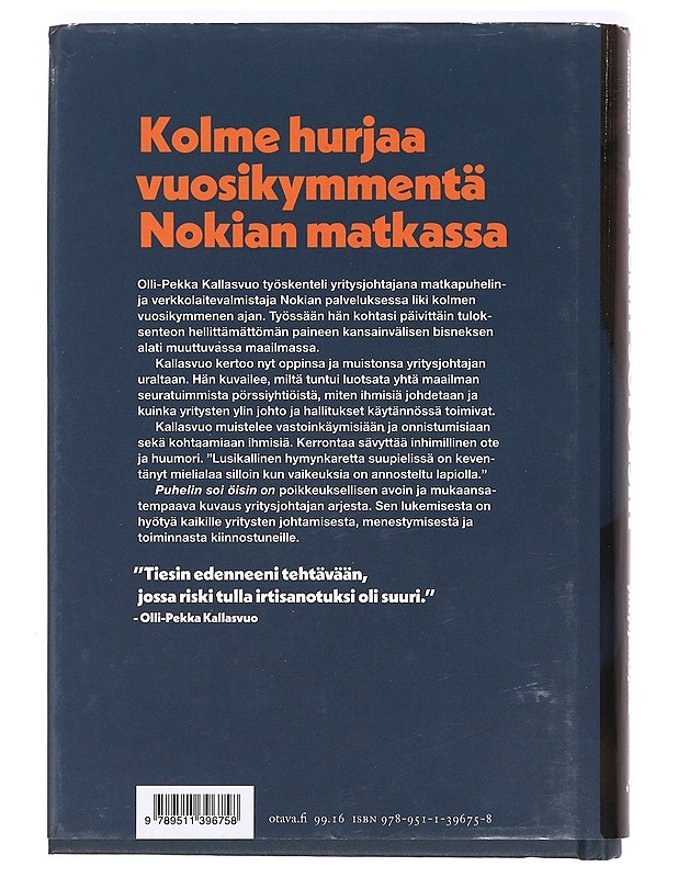 Puhelin soi öisin - Kallasvuo, Olli-Pekka - Elämäkerrat ja muistelmat - 10105368002 - 1