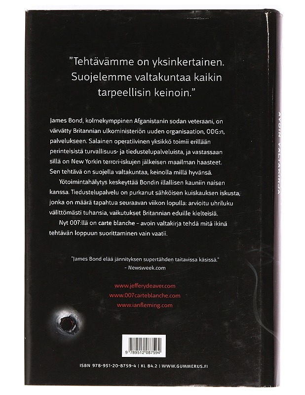 Carte blanche : avoin valtakirja - Deaver, Jeffery - Jännitys ja dekkarit - 10105368050 - 1