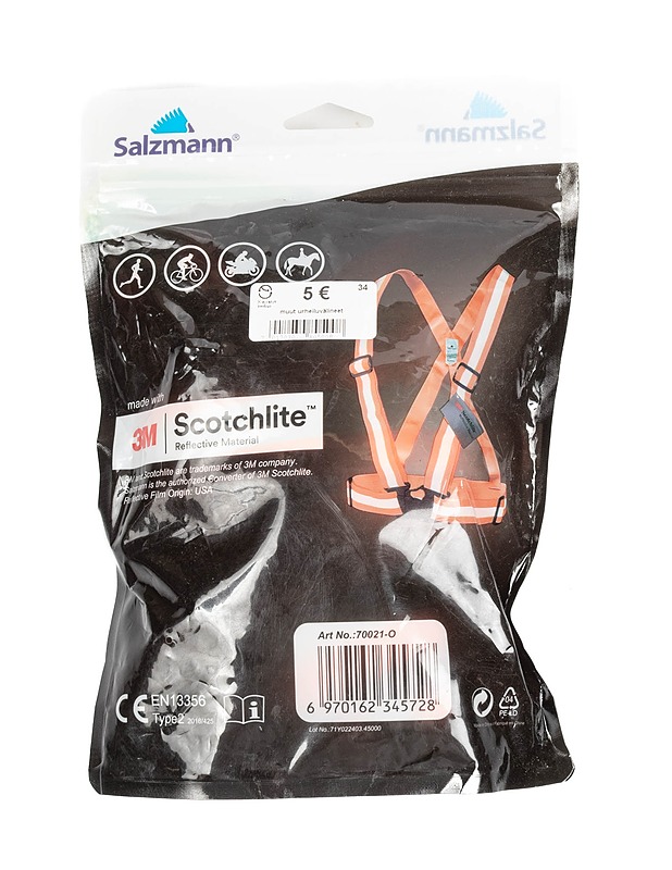 SALZMANN Scotchlite heijastinliivi, one size - Muut urheiluvälineet ja vapaa-aika - 10105368556 - 1