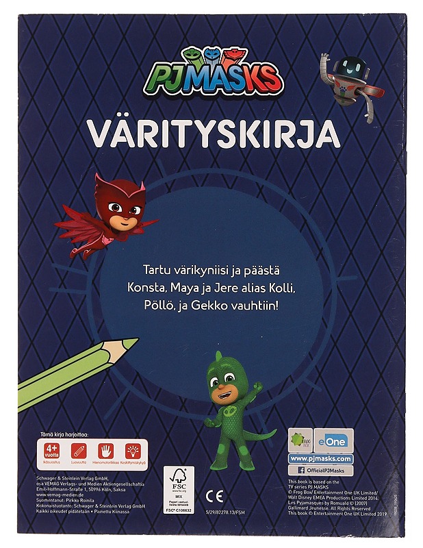 PJ Masks värityskirja - Lastenkirjat - 10105369089 - 1