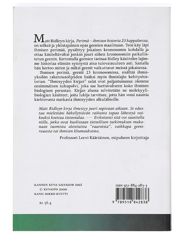 Perimä : ihmisen historia 23 kappaleessa - Ridley, Matt - Historiakirjat - 10105369523 - 1