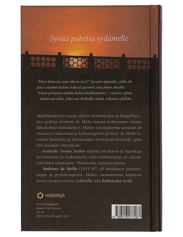 Kuuletko linnun laulun? - De Mello, Anthony - Tietokirjat ja oppaat - 10105369836 - 1