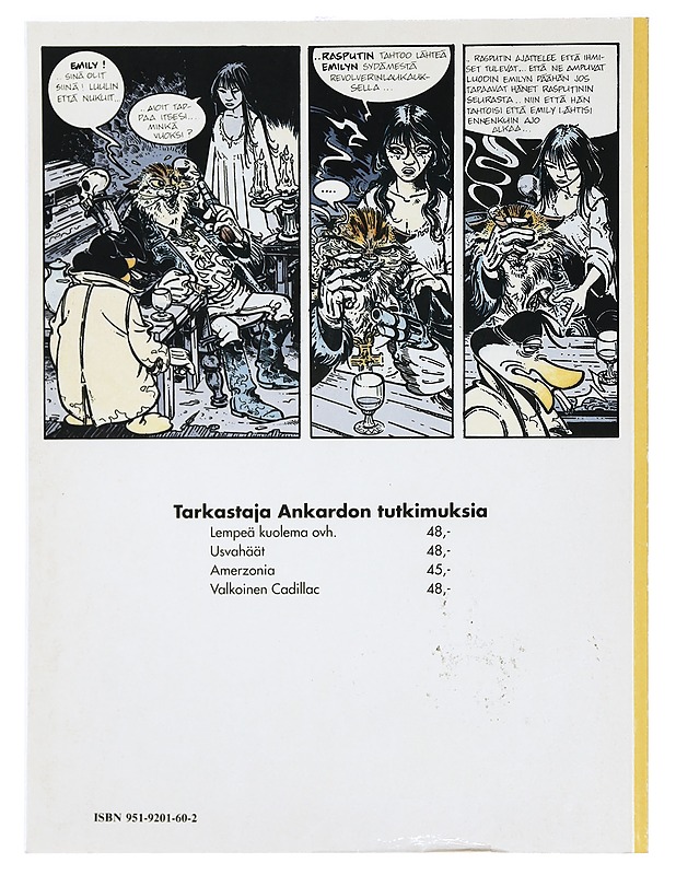 Usvahäät : tarkastaja Ankardon tutkimuksia - Sokal, Benoit - Sarjakuvat - 10105369883 - 1