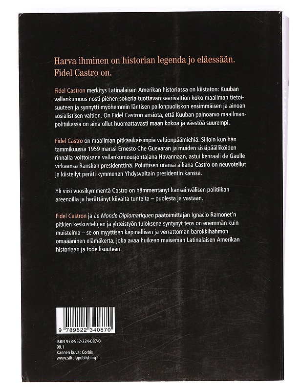 Fidel Castro : elämäni - Castro, Fidel - Elämäkerrat ja muistelmat - 10105369953 - 1