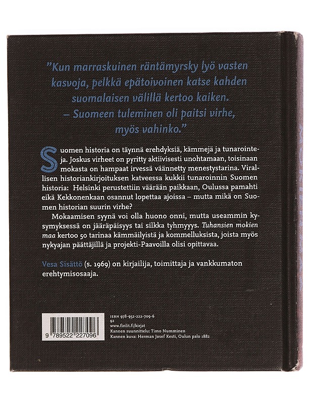 Tuhansien mokien maa : tunaroinnin Suomen historia - Vesa Sisättö - Historiakirjat - 10105370292 - 1