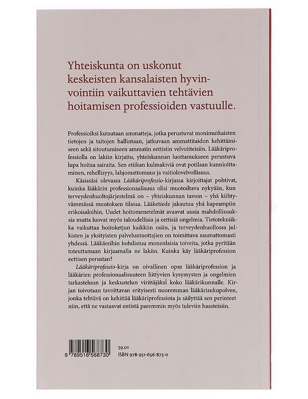 Lääkäriprofessio : professionaalisuus lääkärin työssä - Hallamaa, Jaana - Tietokirjat ja oppaat - 10105370322 - 1