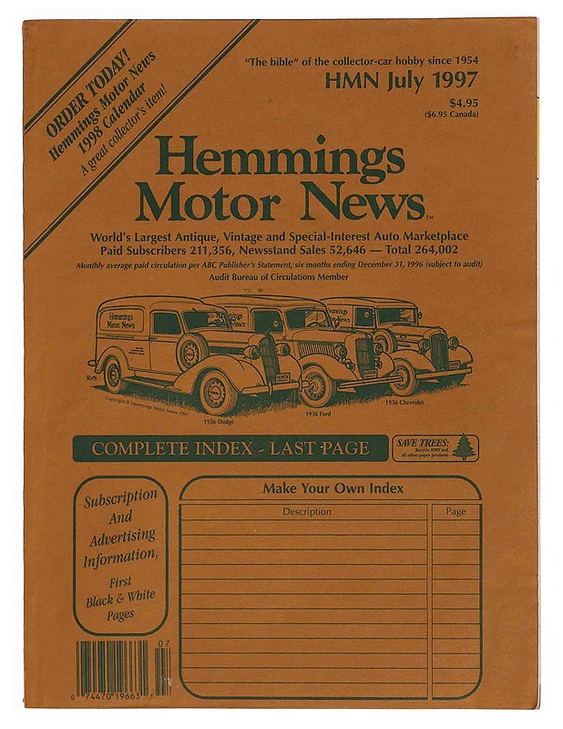 Hemmings Motor News 7/1997 - Lehdet - 10105370385 - 0