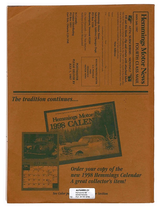 Hemmings Motor News 7/1997 - Lehdet - 10105370385 - 1