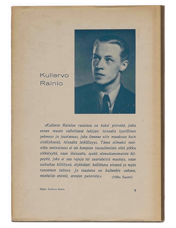 Nämä kuvat - Rainio, Kullervo - Runot ja näytelmät - 10105370556 - 1