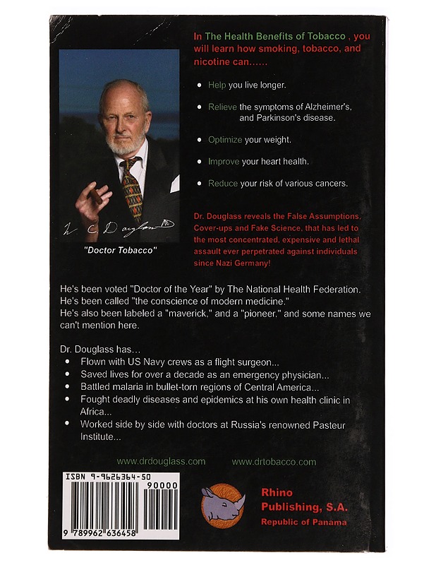 The Health Benefits of Tobacco - William Campbell Douglass - Tietokirjat ja oppaat - 10105370624 - 1