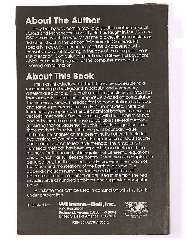 Fundamentals of celestial mechanics - J. M. A. Danby - Tietokirjat ja oppaat - 10105370793 - 1