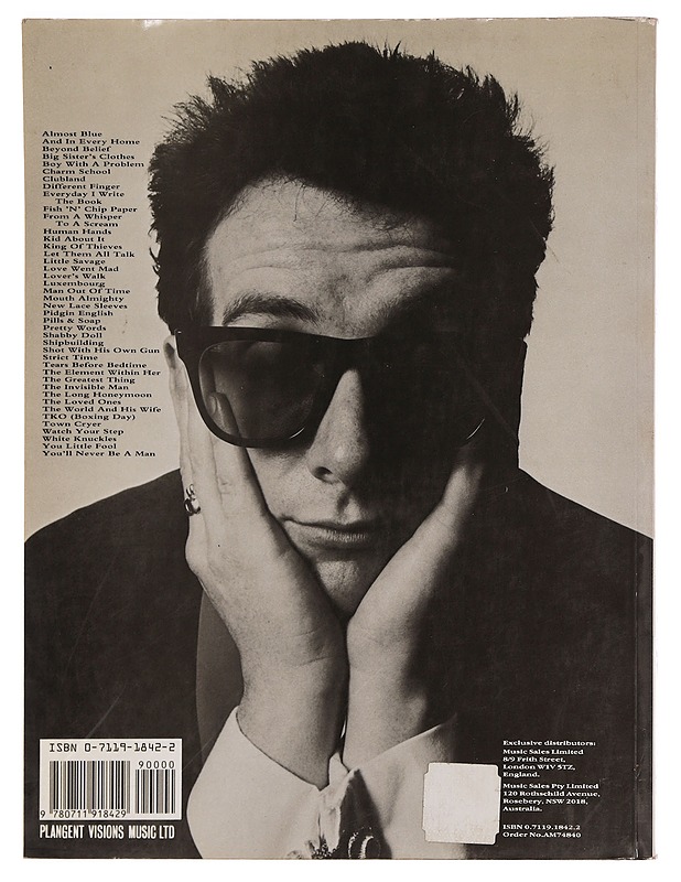 EVERYDAY I WRITE THE SONG / GRUMBLING APPENDIX TO YHE SINGING DICTIONARY - ELVIS COSTELLO - Musiikki- ja elokuvakirjat - 10105370887 - 1