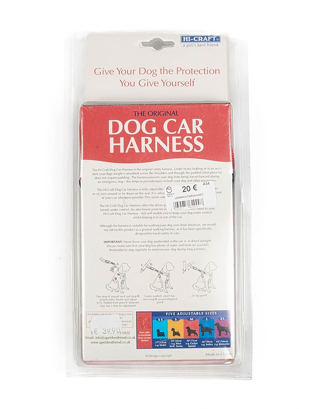 HI-CRAFT The Original dog car harness - Koiran turvavaljas autoon, M - Lemmikkitarvikkeet - 10105370925 - 1