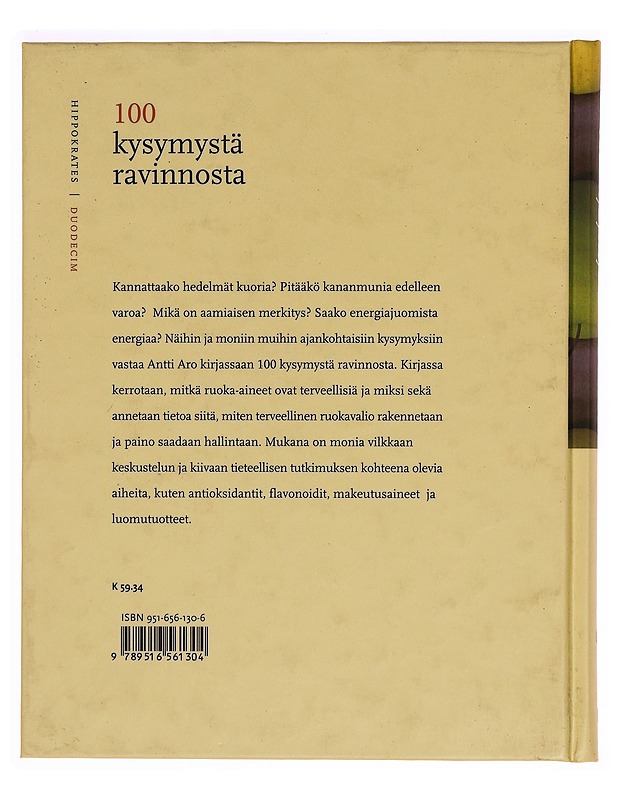 100 kysymystä ravinnosta - Aro, Antti - Tietokirjat ja oppaat - 10105371295 - 1