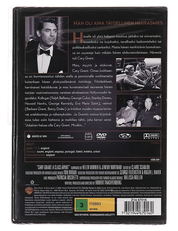Cary Grant: Omaa Luokkaansa - DVD - DVD-elokuvat - 10105372069 - 1