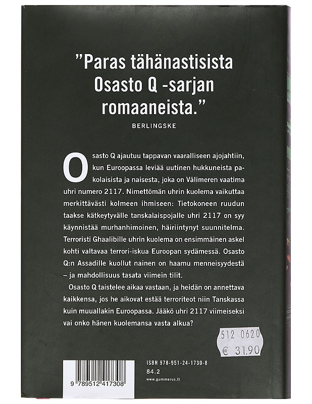 Uhri 2117 - Adler-Olsen, Jussi - Jännitys ja dekkarit - 10105372468 - 1