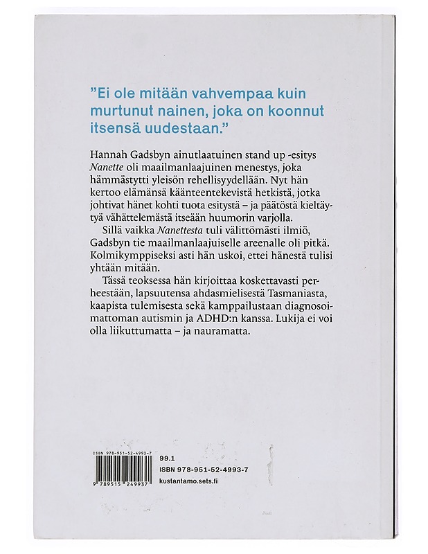 Nanette : kymmenen askelta - Gadsby, Hannah - Elämäkerrat ja muistelmat - 10105372673 - 1