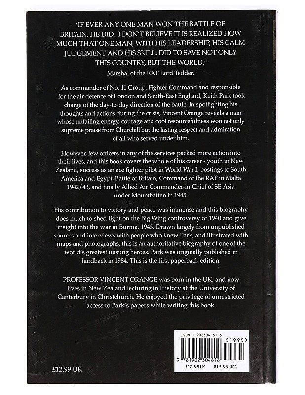 Park: the biography of air chief marshal Sir Keith Park - Vincent Orange  - Elämäkerrat ja muistelmat - 10105372808 - 1