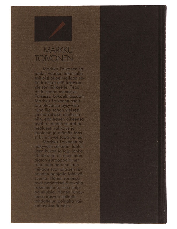 Pimeä, kaunis puoliso - Markku Toivonen - Romaanit ja novellit - 10105373003 - 1