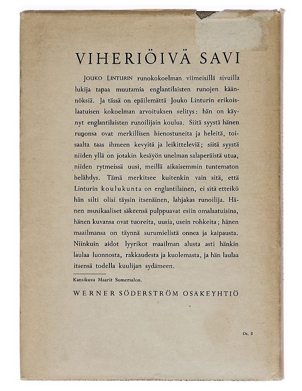 Viheriöivä Savi - Jouko Linturi - Runot ja näytelmät - 10105373342 - 1